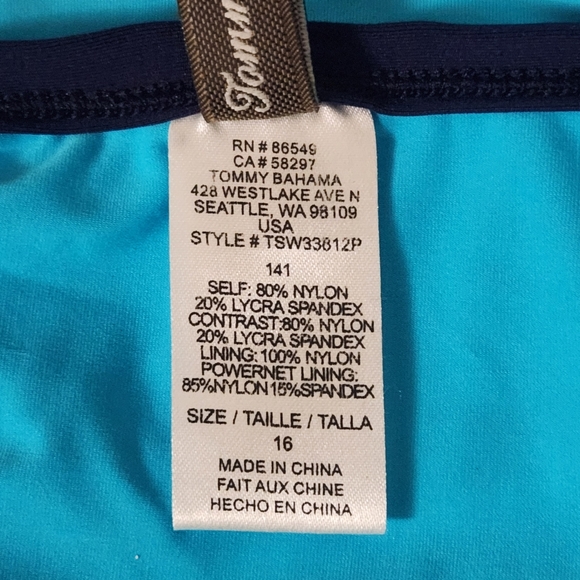 Tommy Bahama One Piece Ruched Bathing Suit Size 16 - Picture 7 of 7